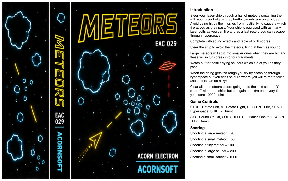 Meteors J-card thumbnail